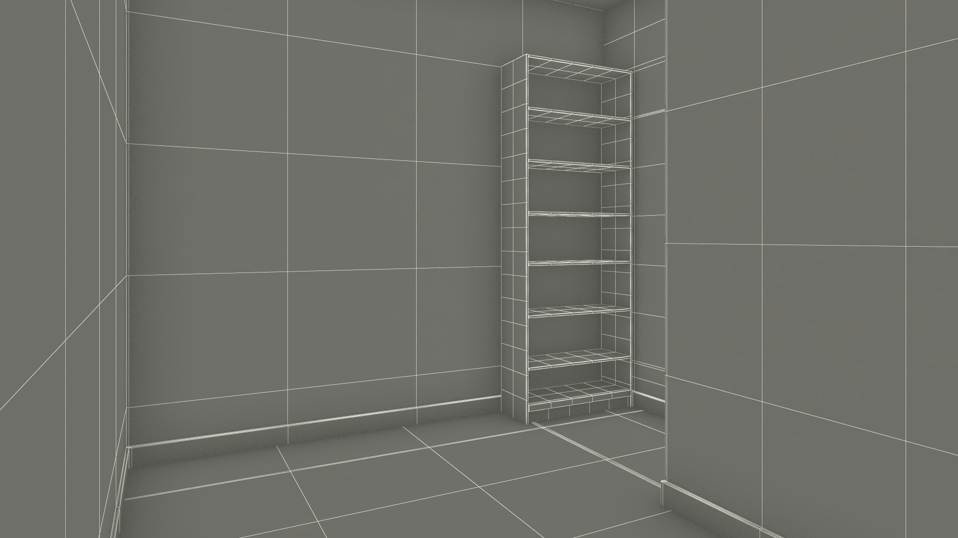 3D Pharmacy Store Interior Blue model