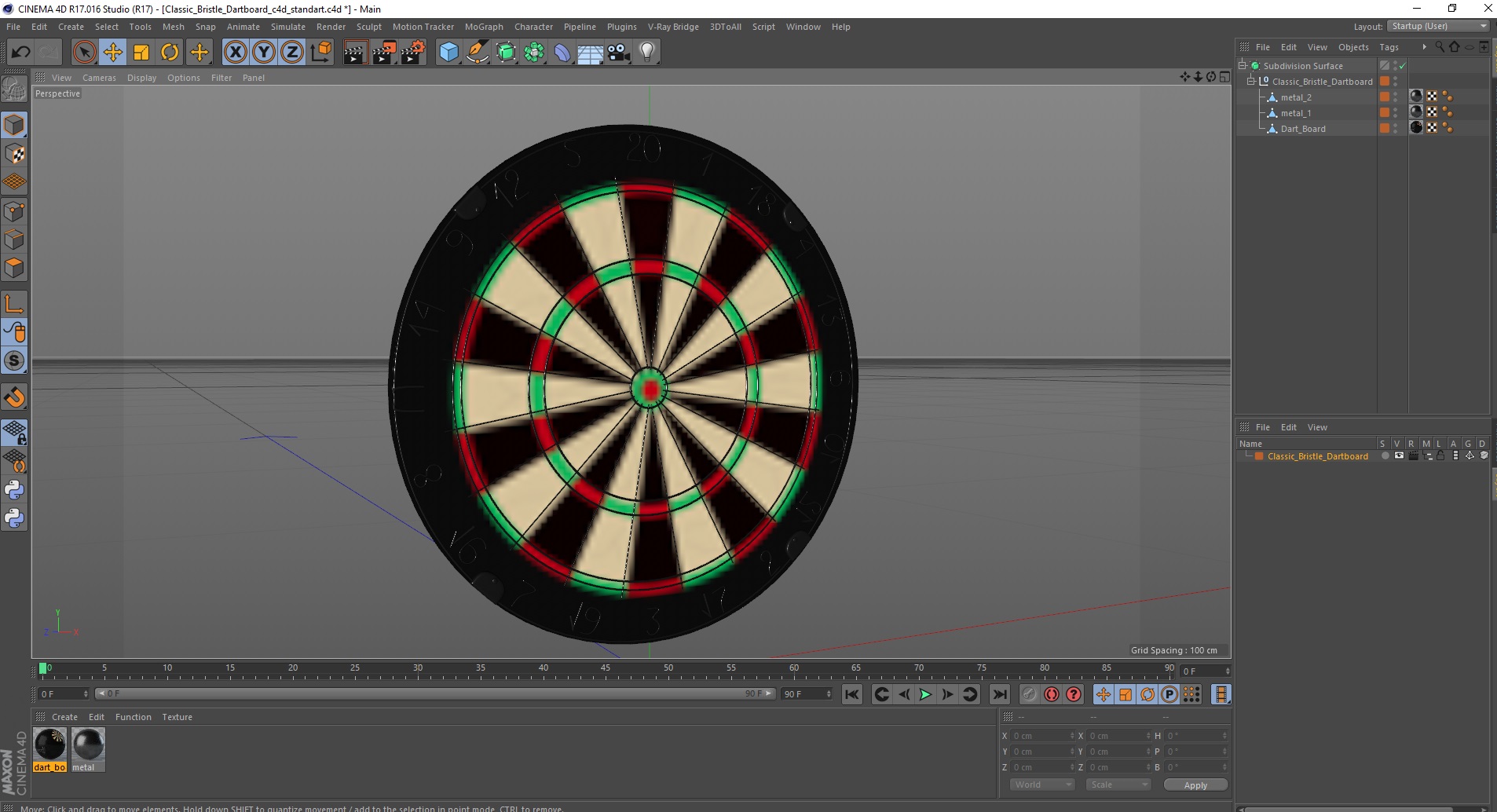 3D model Classic Bristle Dartboard