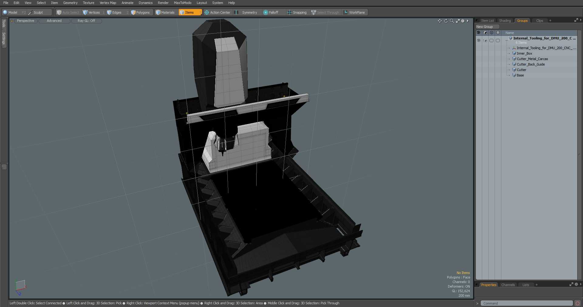 3D Internal Tooling for DMU 200 CNC Milling Machine model