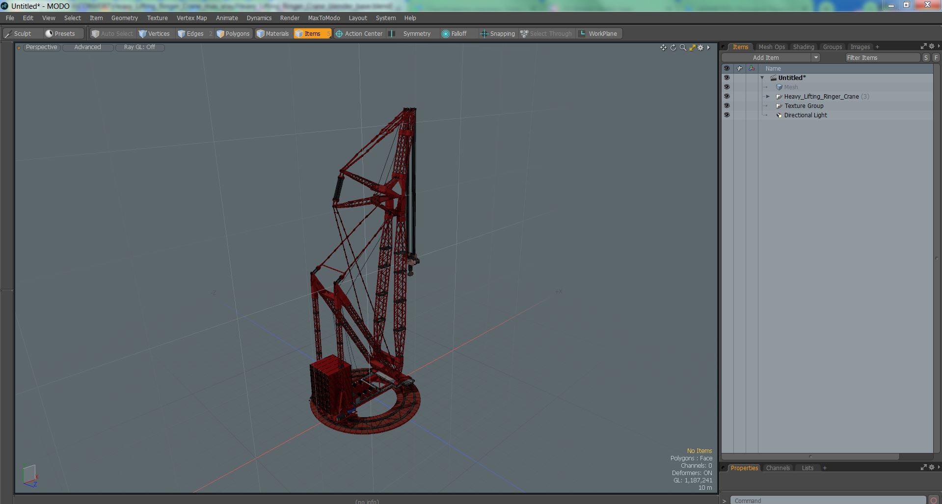 3D Heavy Lifting Ringer Crane