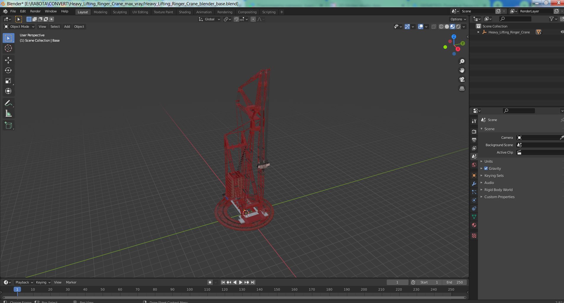 3D Heavy Lifting Ringer Crane
