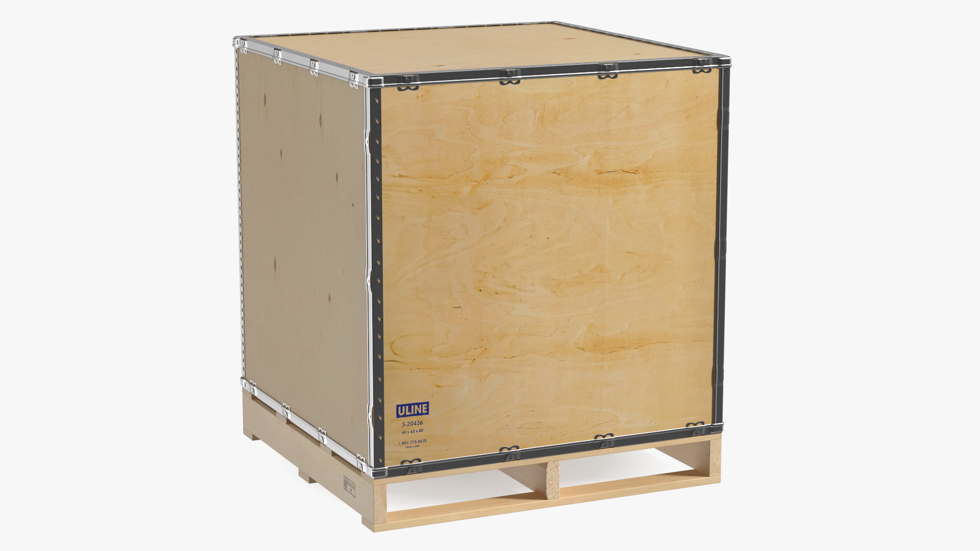 3D model Wooden Crate for Export Shipment 40x40 Inches