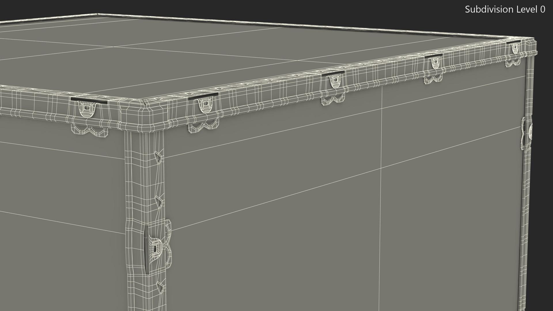 3D model Wooden Crate for Export Shipment 40x40 Inches