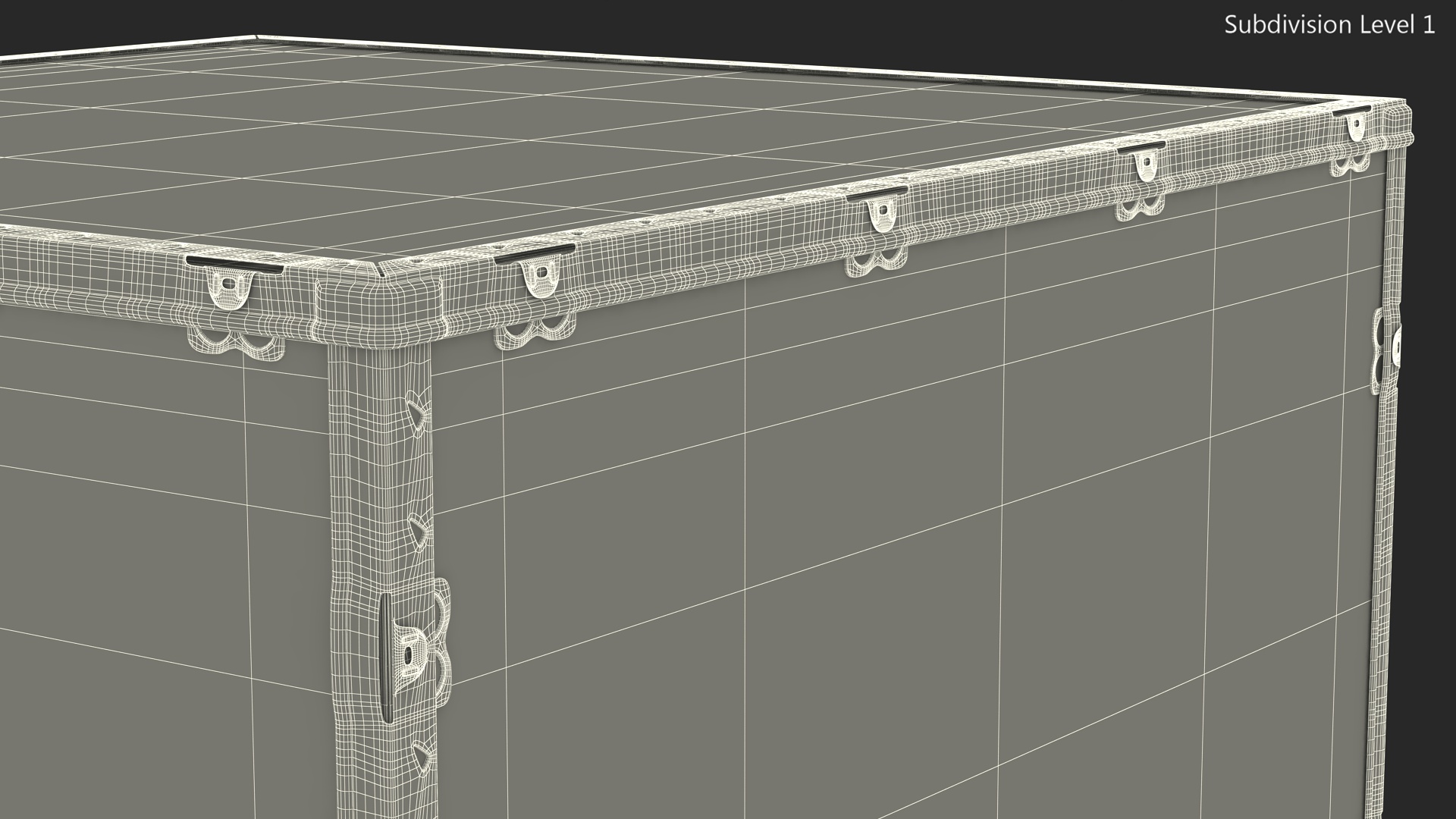 3D model Wooden Crate for Export Shipment 40x40 Inches