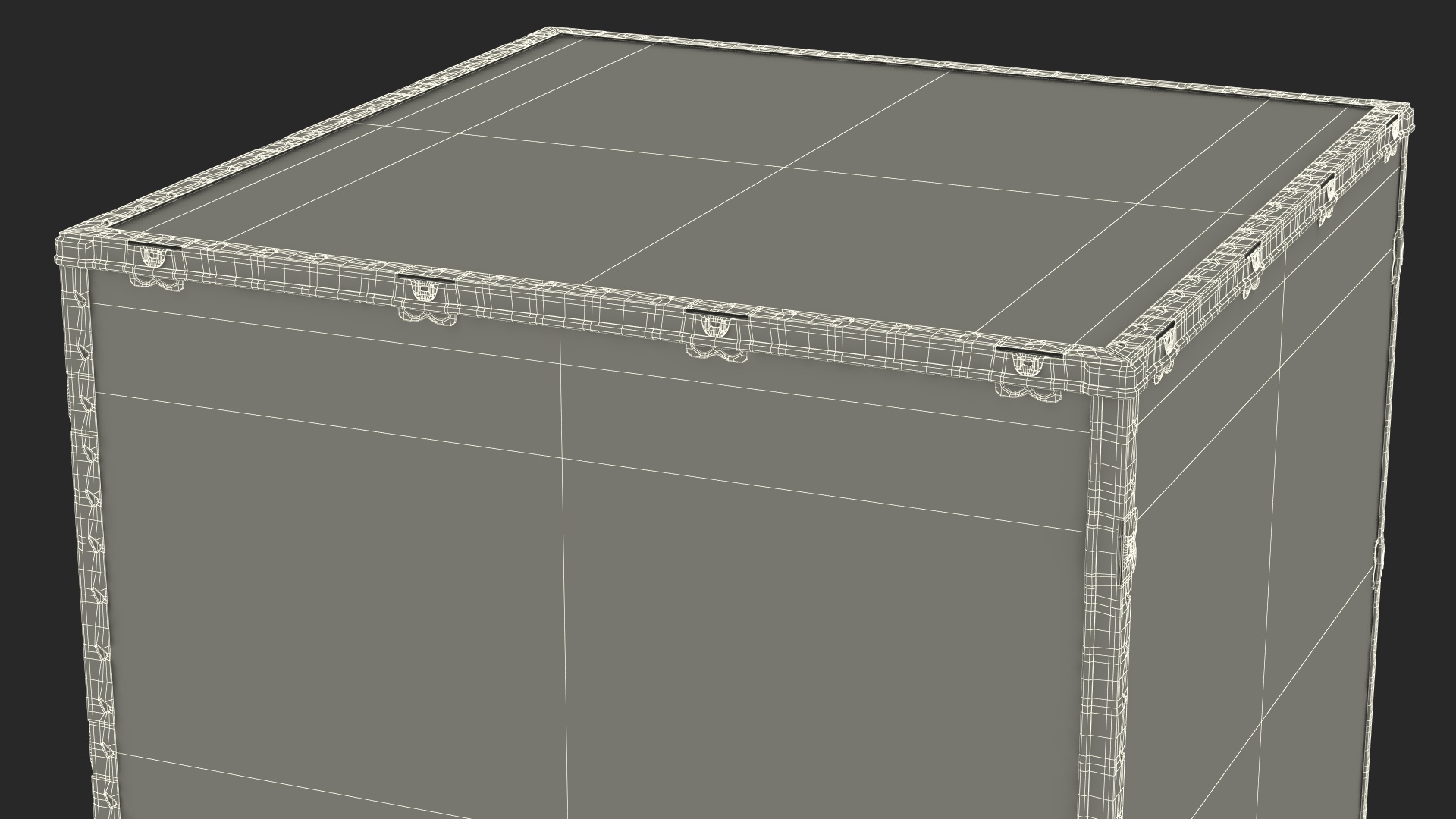 3D model Wooden Crate for Export Shipment 40x40 Inches