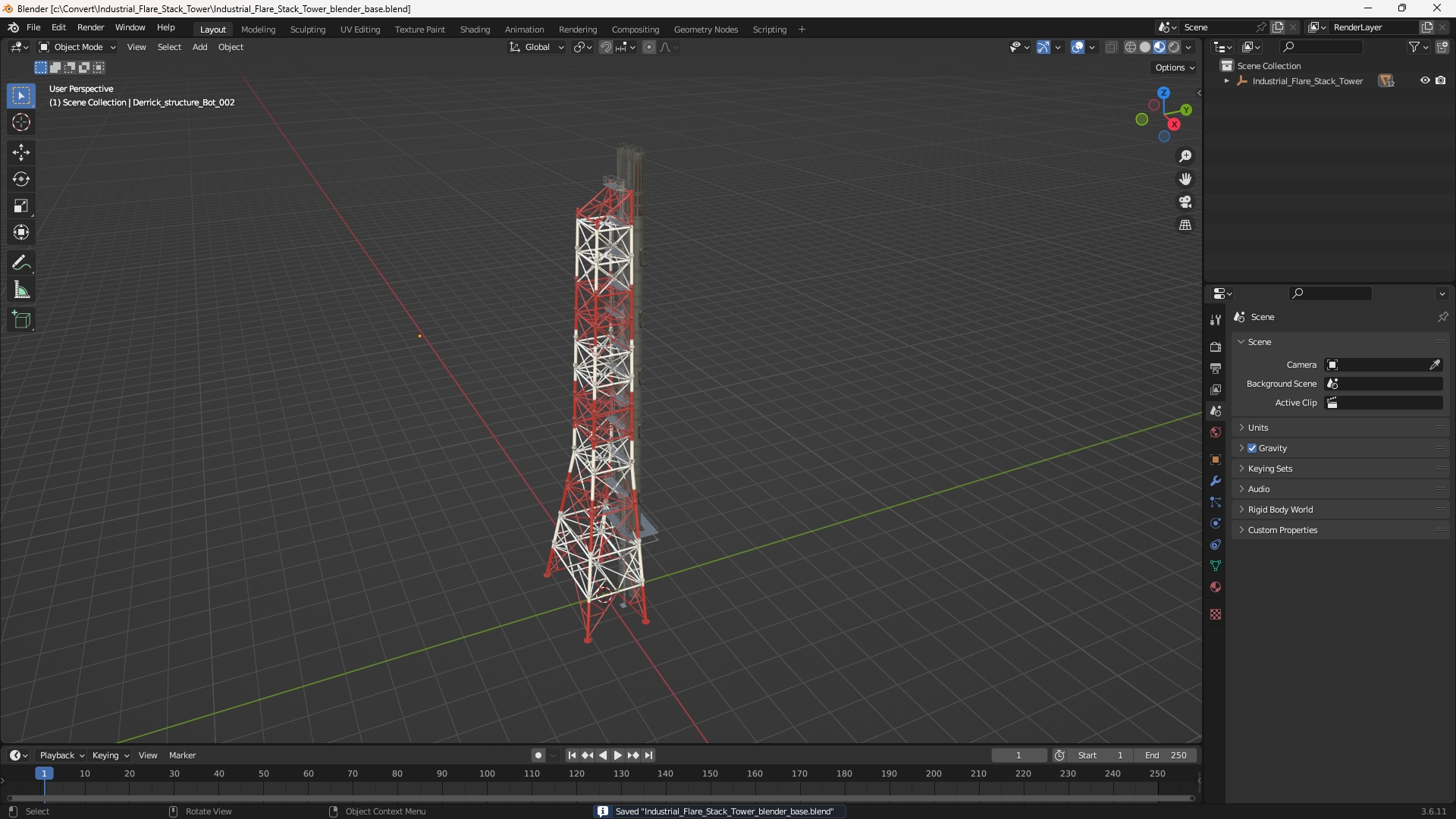 Industrial Flare Stack Tower - view 10