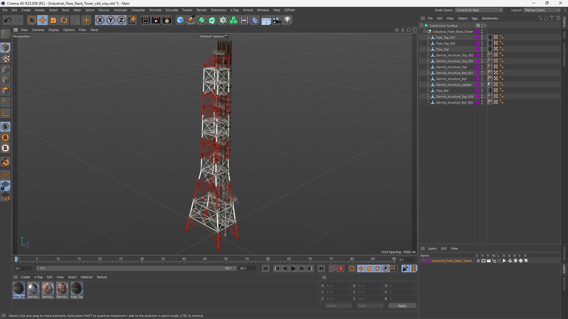 Industrial Flare Stack Tower - view 12