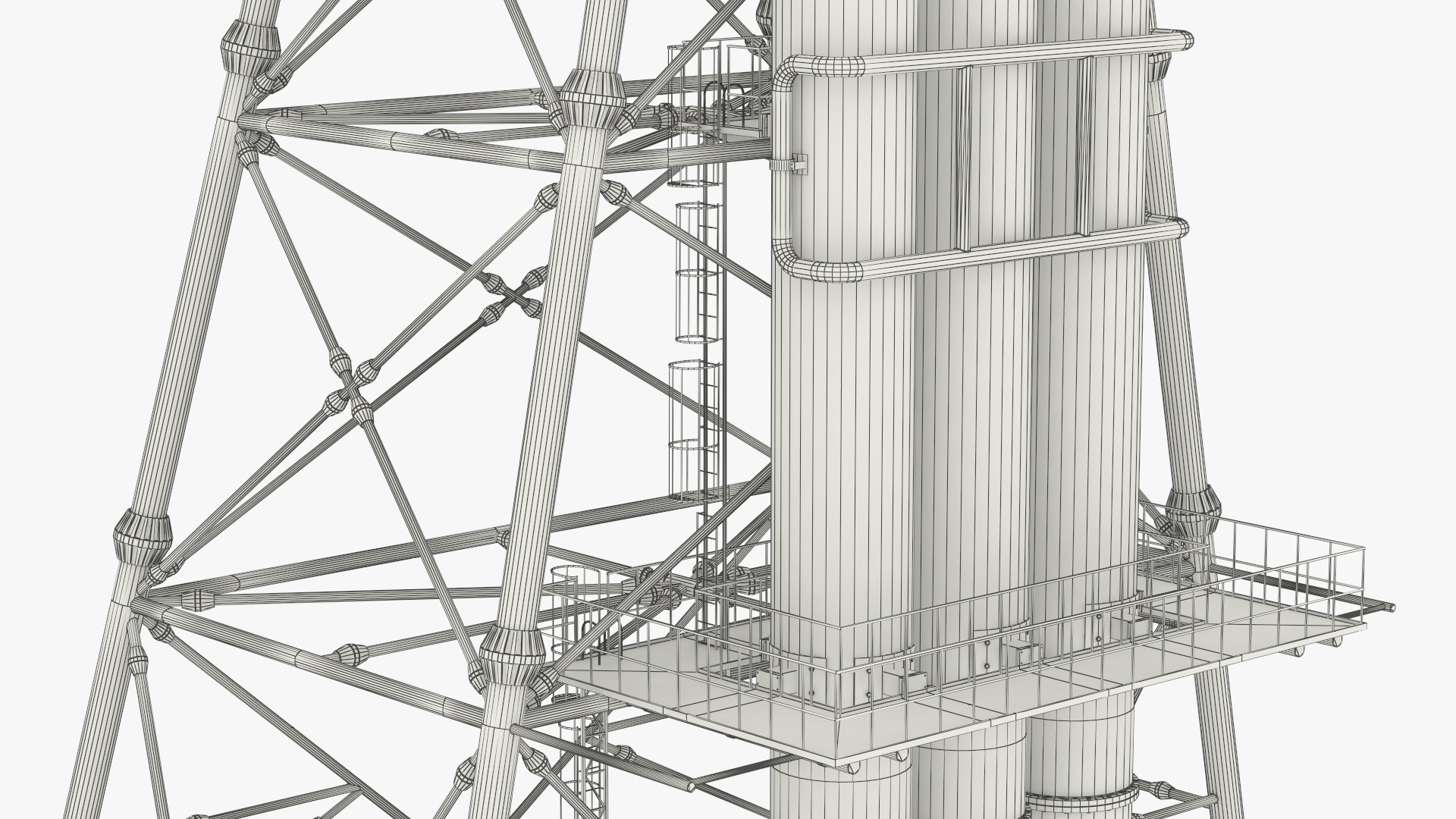 Industrial Flare Stack Tower - view 6
