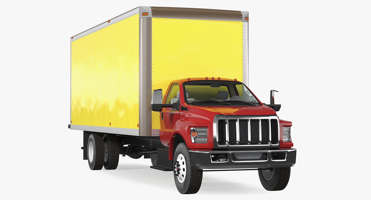 3D Straight Truck Generic Simple Interior model