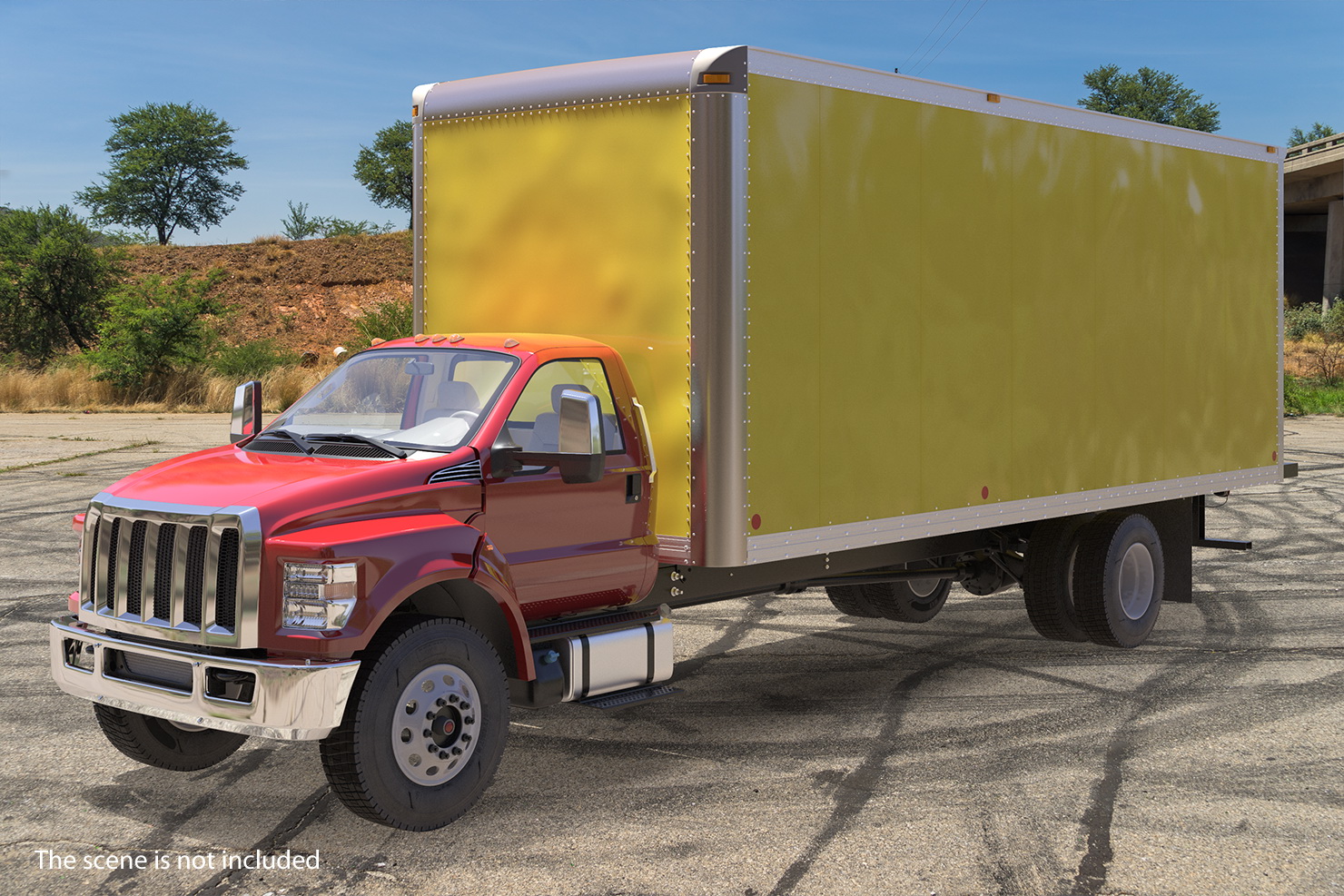 3D Straight Truck Generic Simple Interior model
