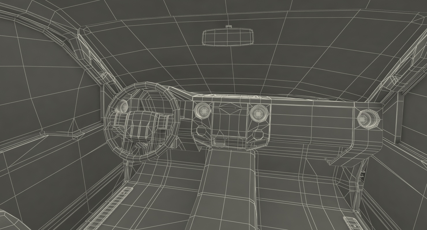 3D Straight Truck Generic Simple Interior model