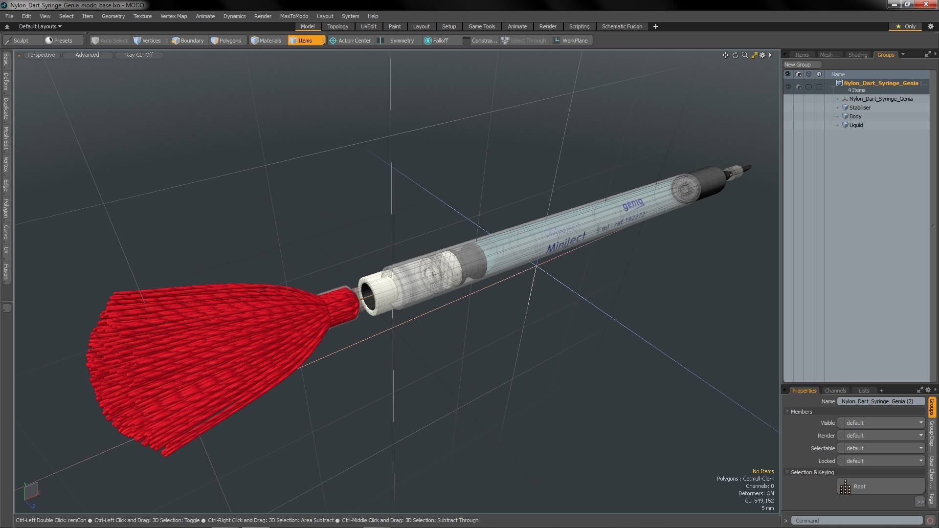 Nylon Dart Syringe Genia 3D model
