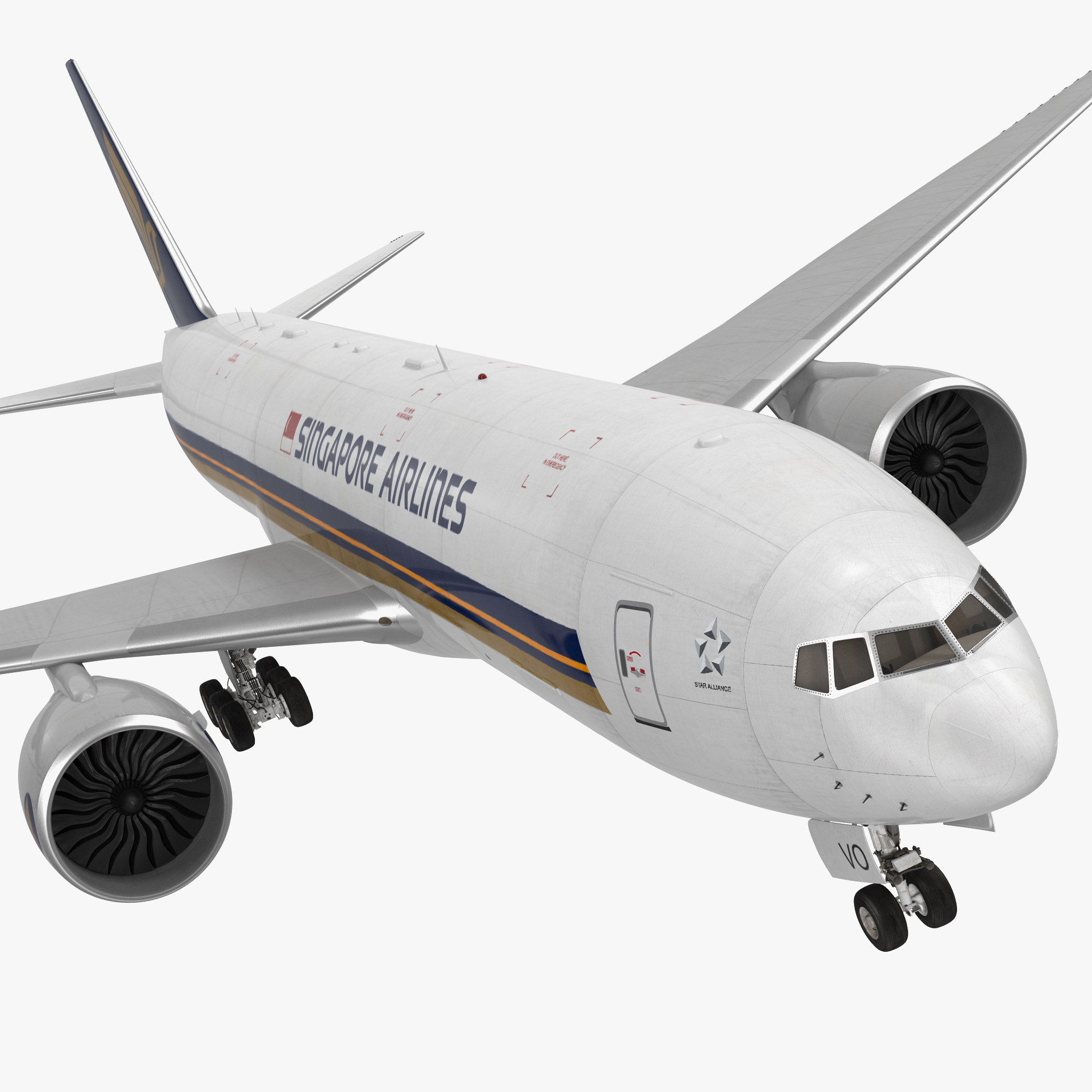 Boeing 777 Freighter Singapore Airlines 3D model