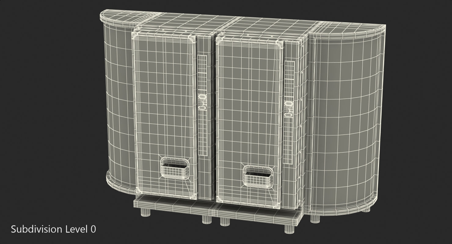 3D Drinks Vending Machine with Lightboxes model