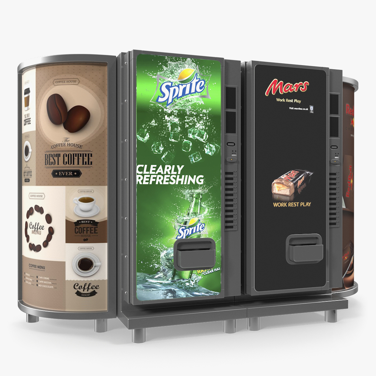 Drinks Vending Machine with Lightboxes