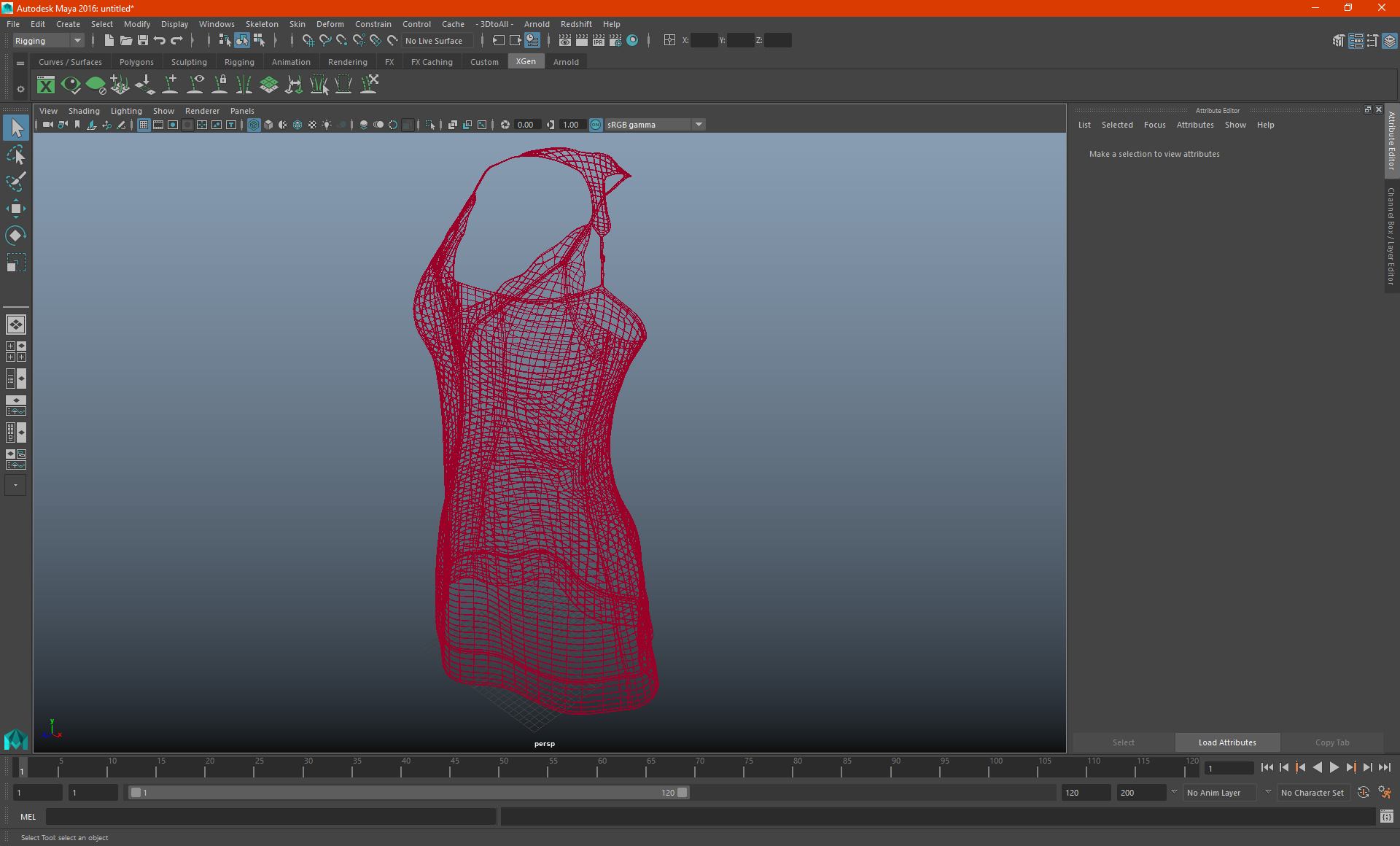Women Silk Nightgown Rose Red 3D model