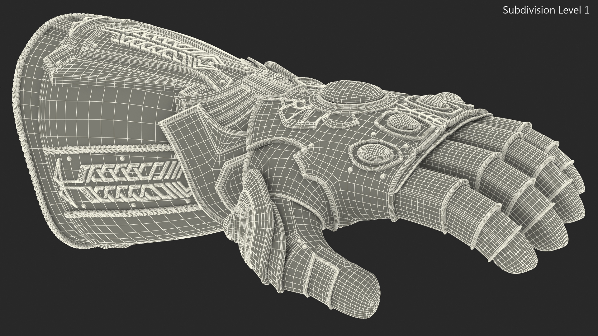 Infinity Gauntlet Rigged 3D model