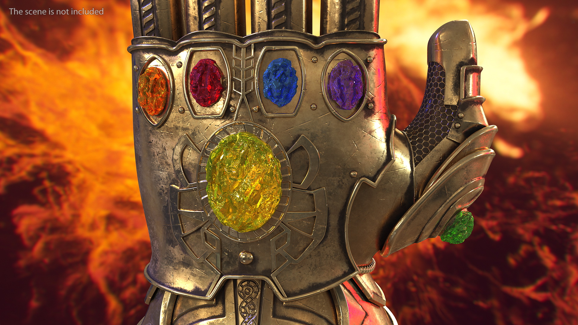Infinity Gauntlet Rigged 3D model