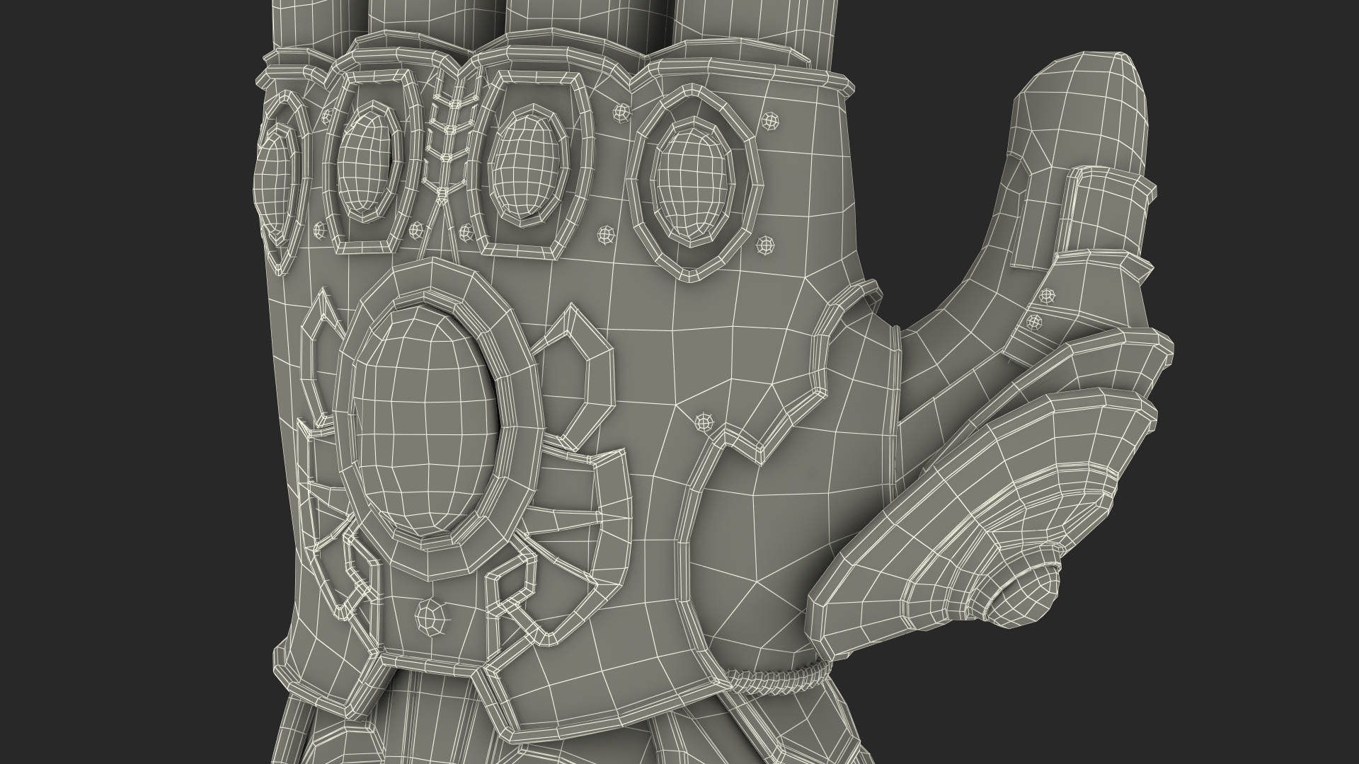 Infinity Gauntlet Rigged 3D model