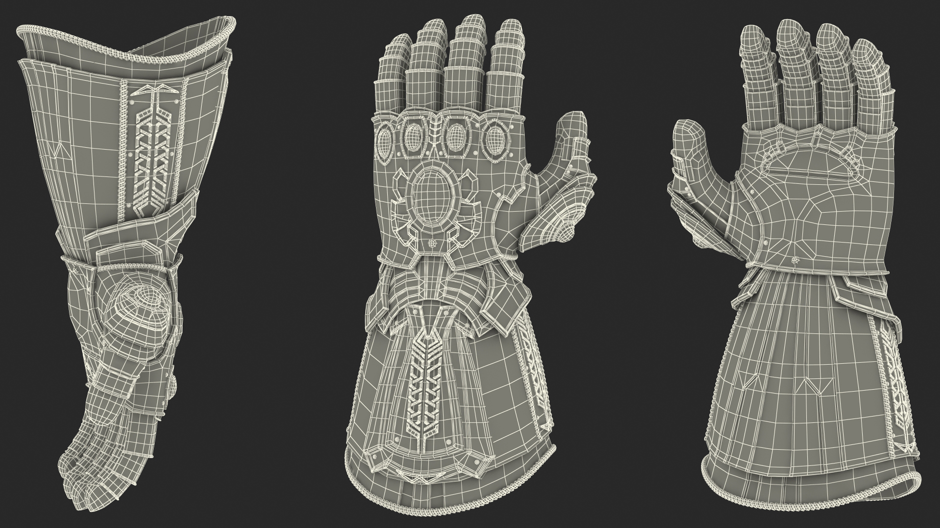 Infinity Gauntlet Rigged 3D model
