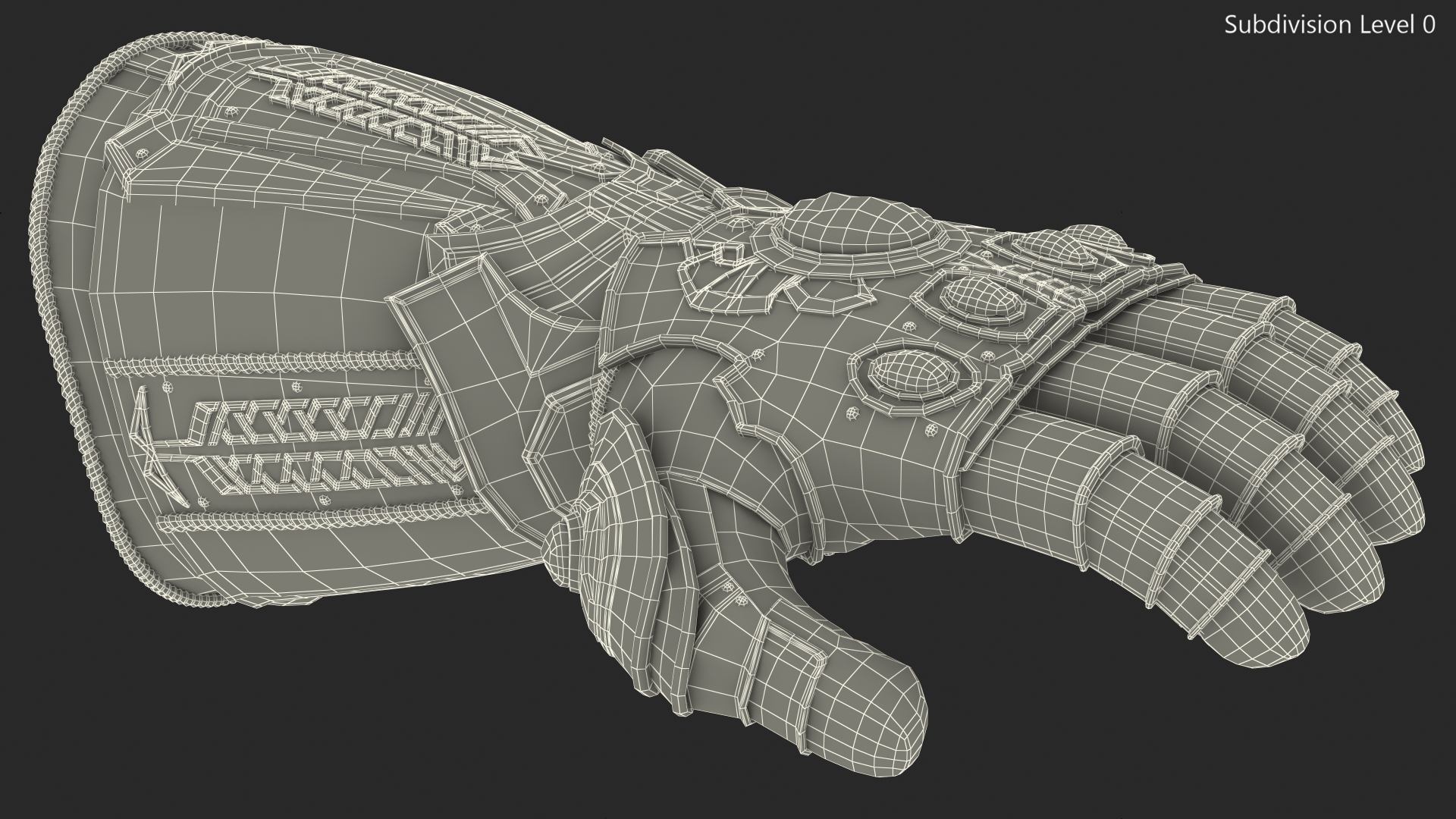 Infinity Gauntlet Rigged 3D model