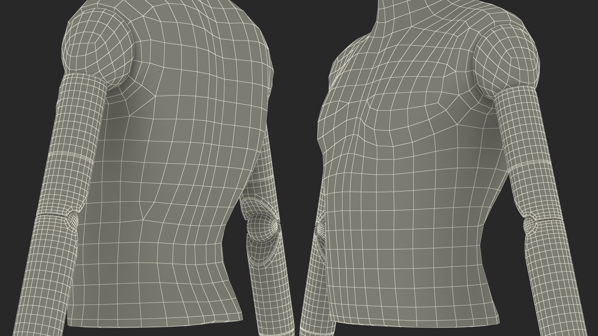 Male Flexible Half Body Mannequin Torso 3D model