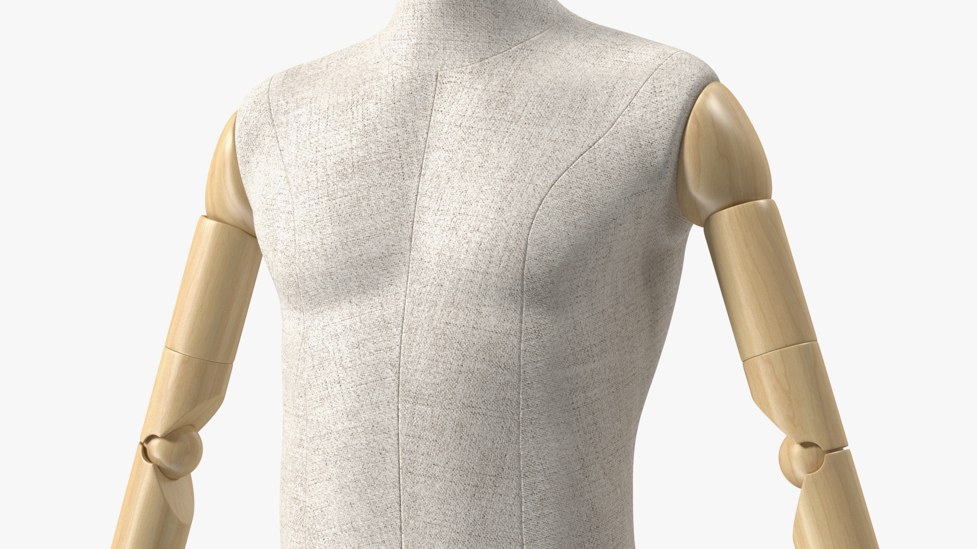 Male Flexible Half Body Mannequin Torso 3D model