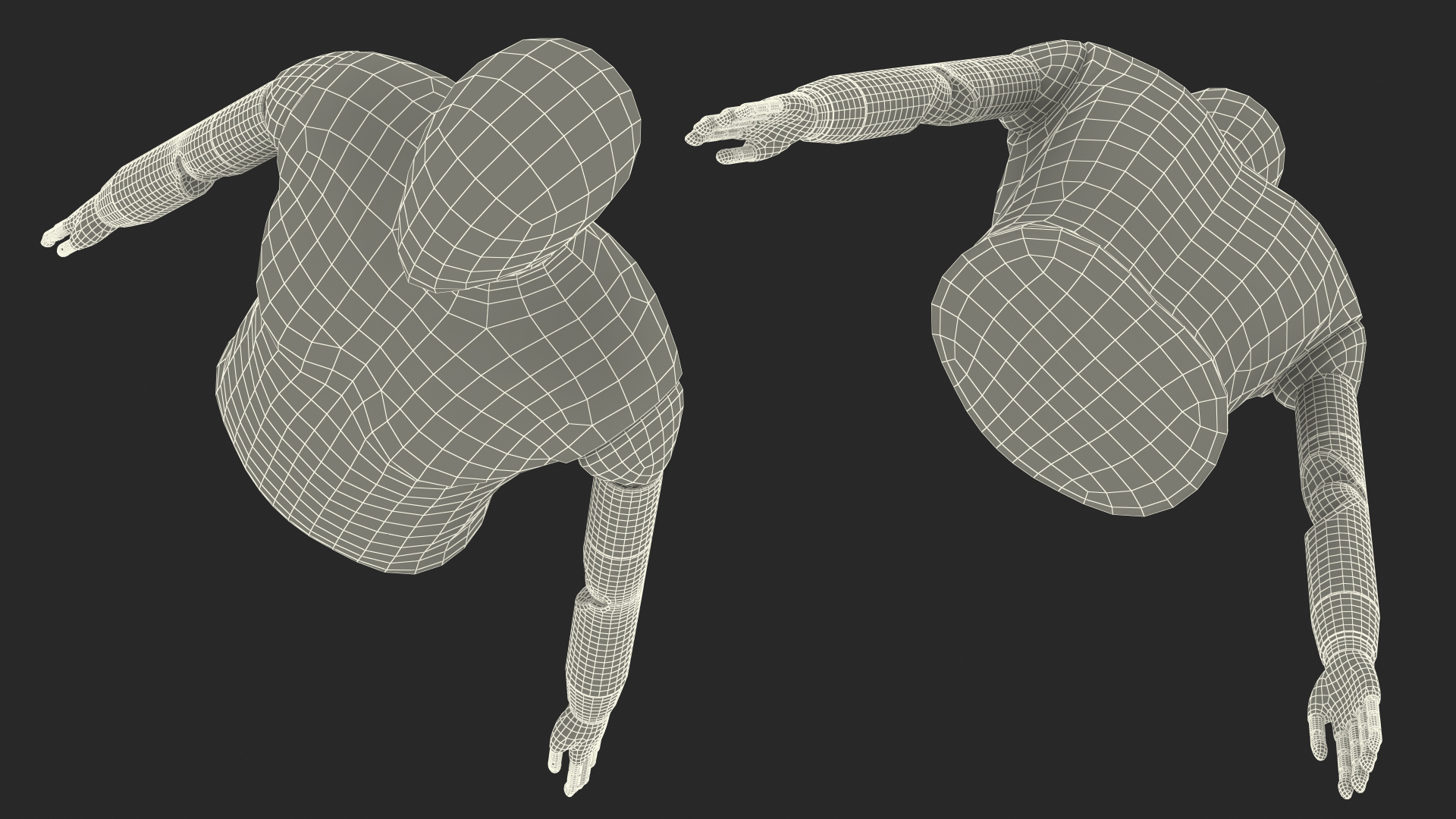 Male Flexible Half Body Mannequin Torso 3D model