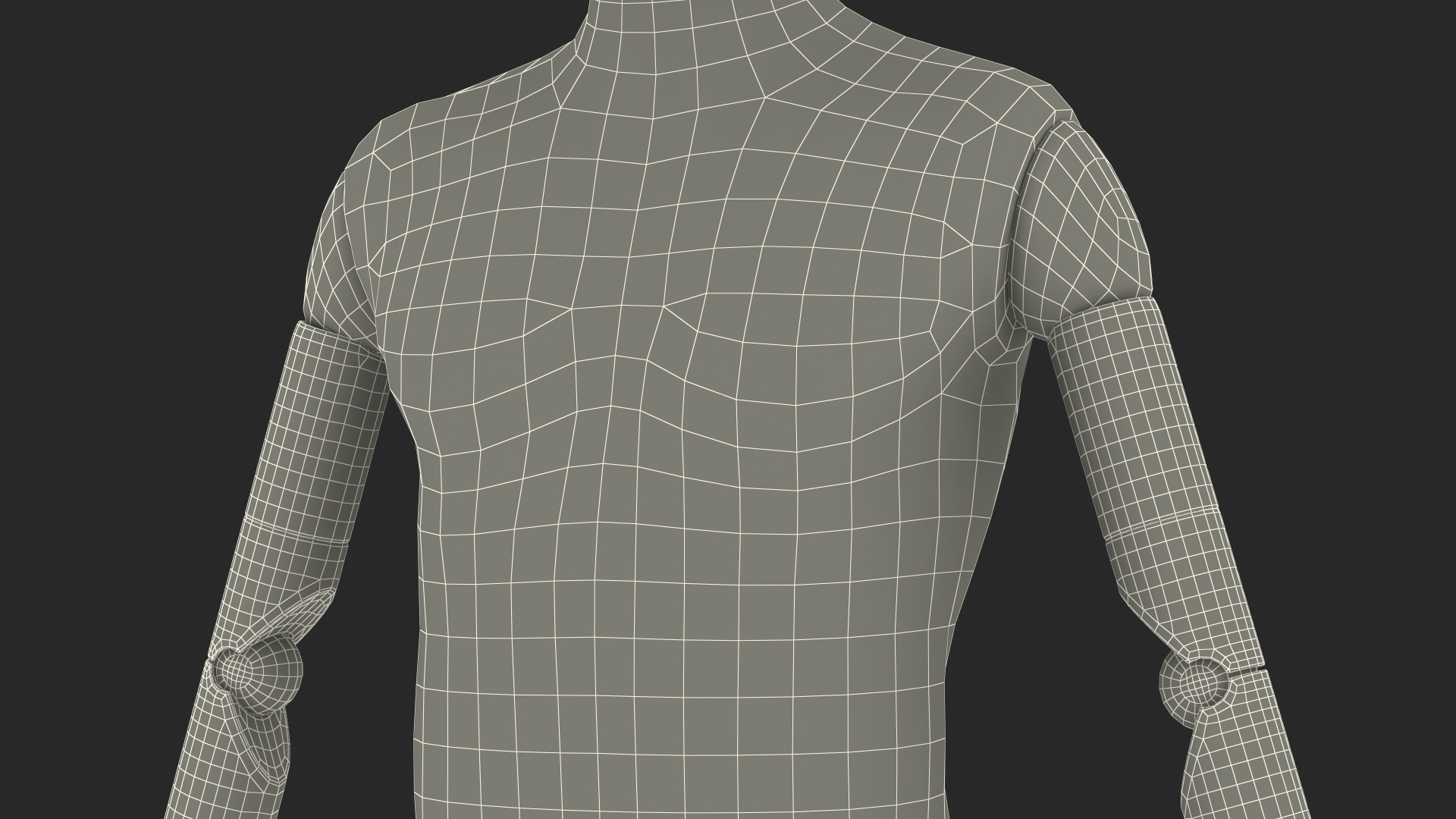 Male Flexible Half Body Mannequin Torso 3D model
