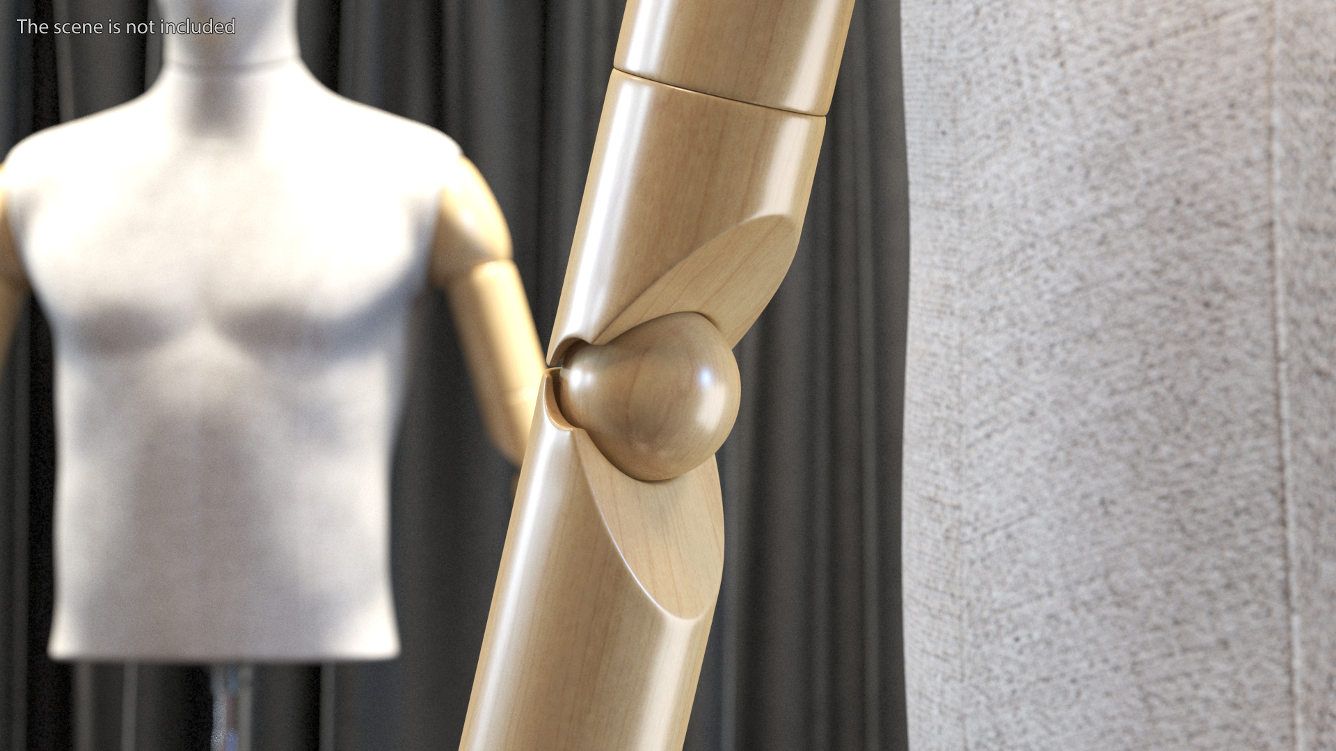 Male Flexible Half Body Mannequin Torso 3D model