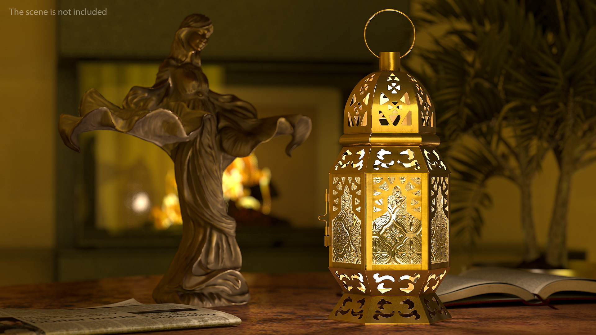 Metal Moroccan Lantern 3D