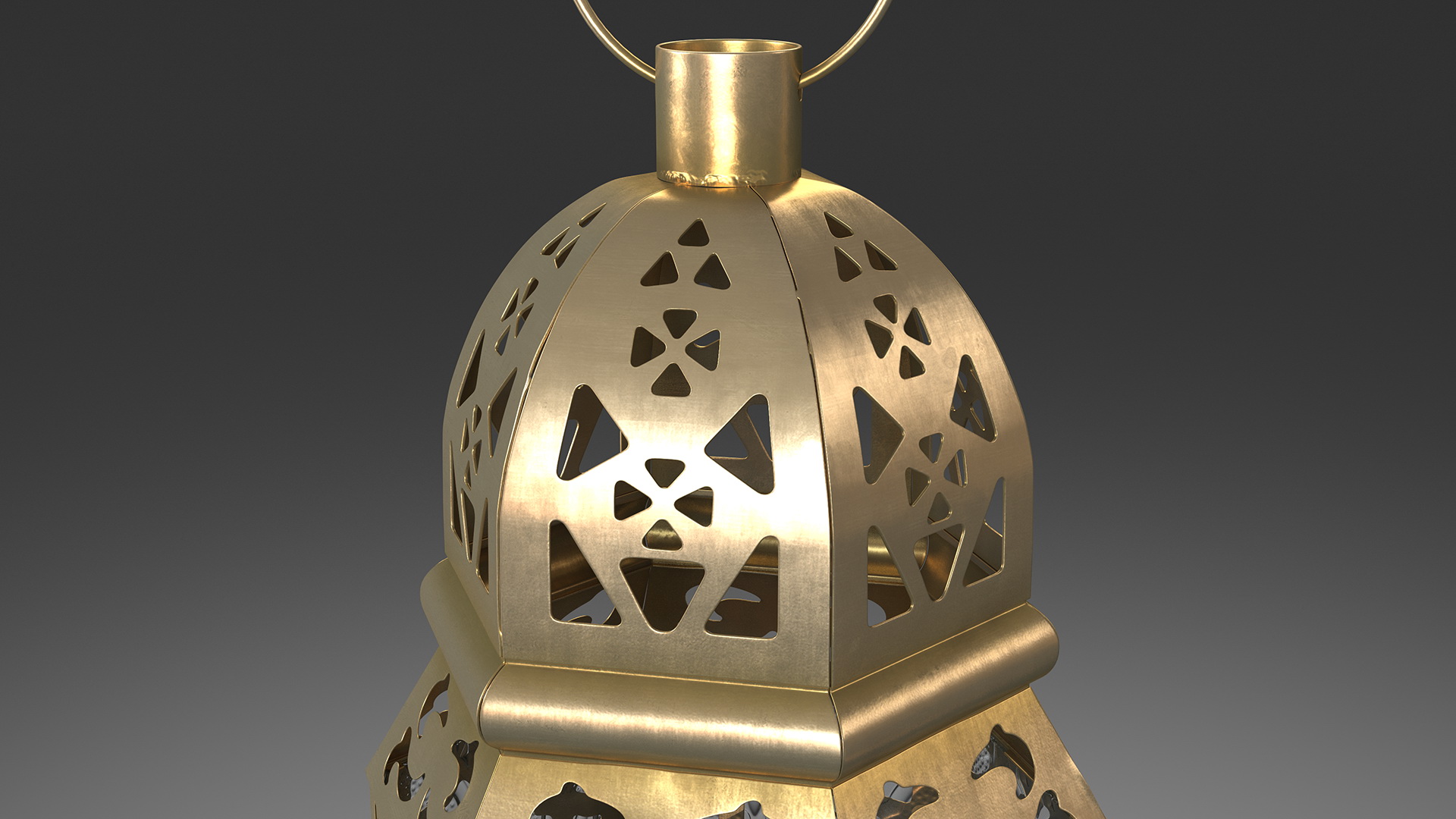 Metal Moroccan Lantern 3D