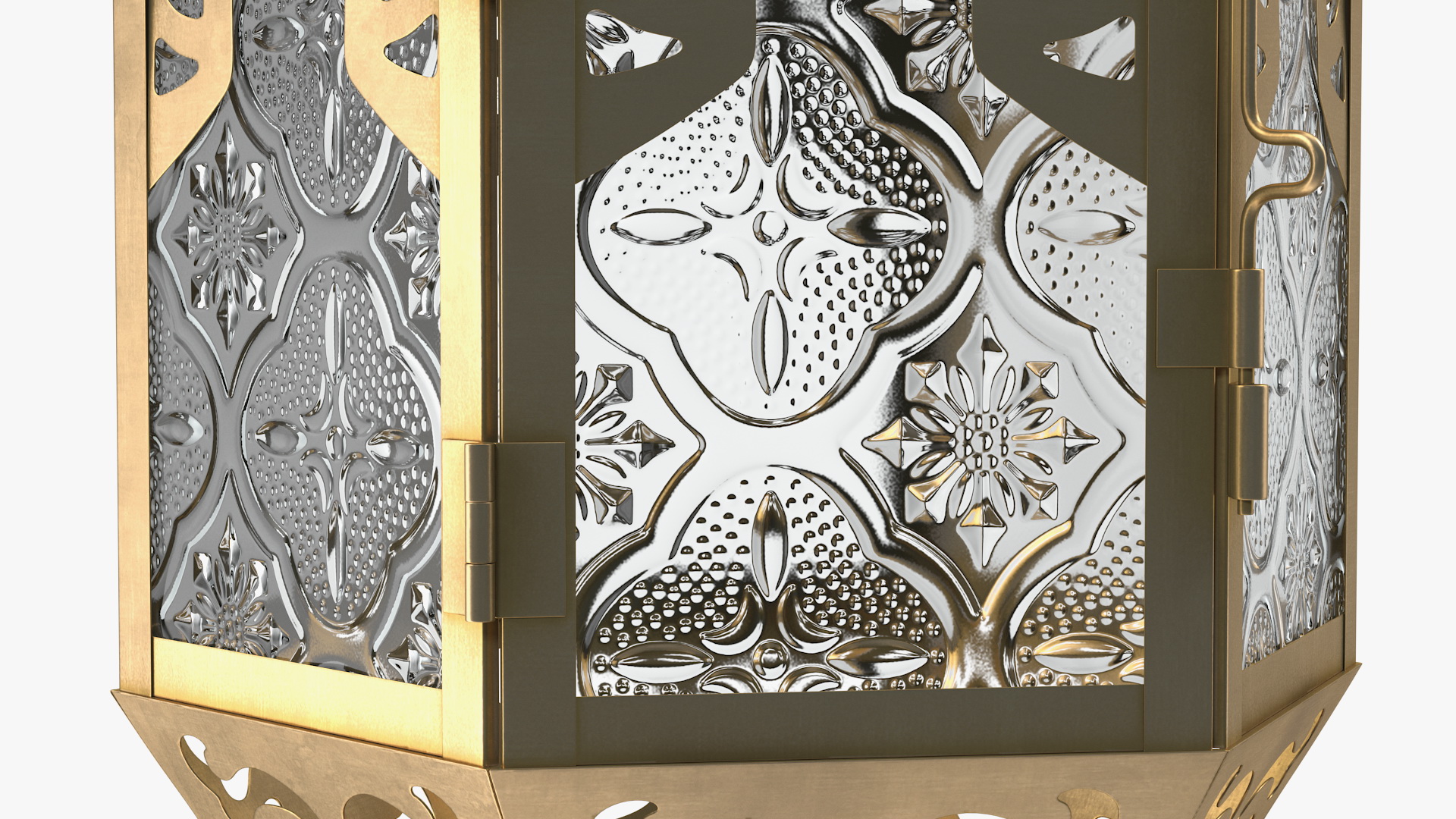 Metal Moroccan Lantern 3D