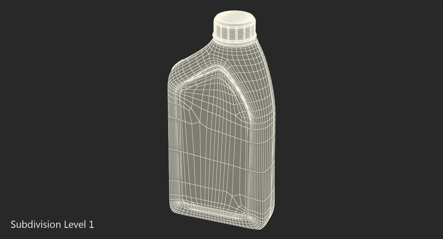 Bottle Car Oil 1L 3D