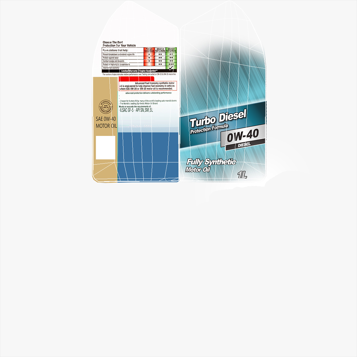 Bottle Car Oil 1L 3D