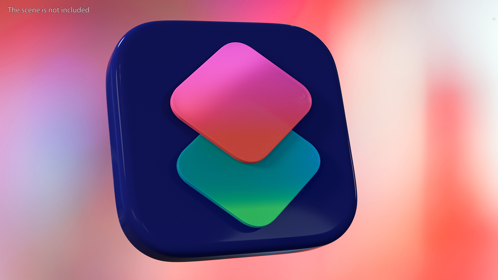 3D model iPhone iOS Shortcuts Icon