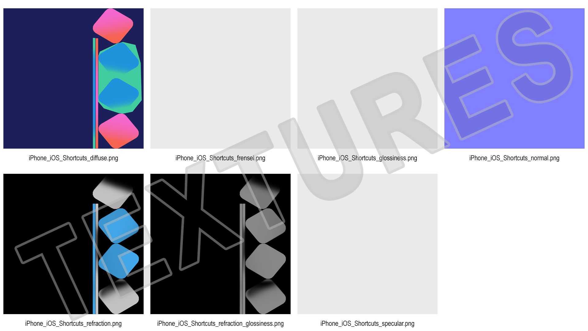3D model iPhone iOS Shortcuts Icon