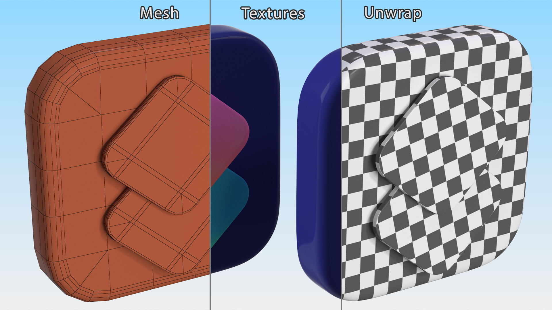 3D model iPhone iOS Shortcuts Icon