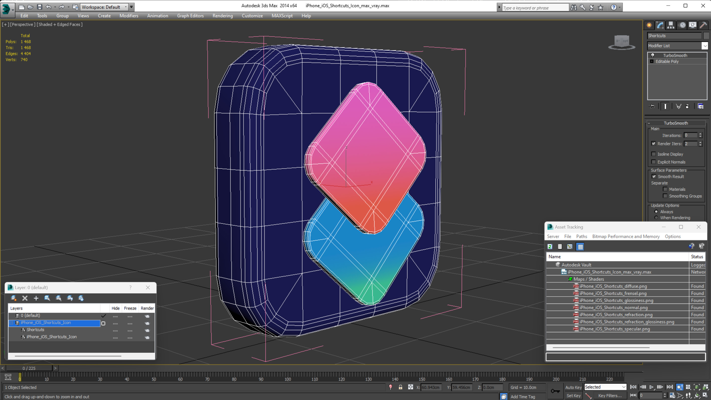 3D model iPhone iOS Shortcuts Icon