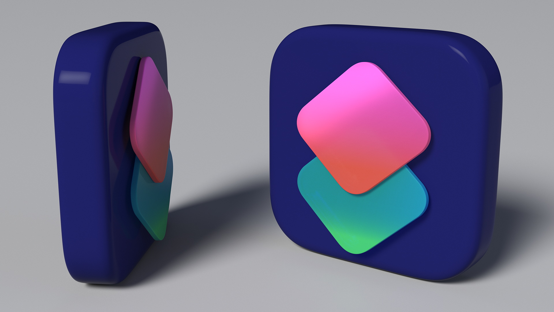 3D model iPhone iOS Shortcuts Icon