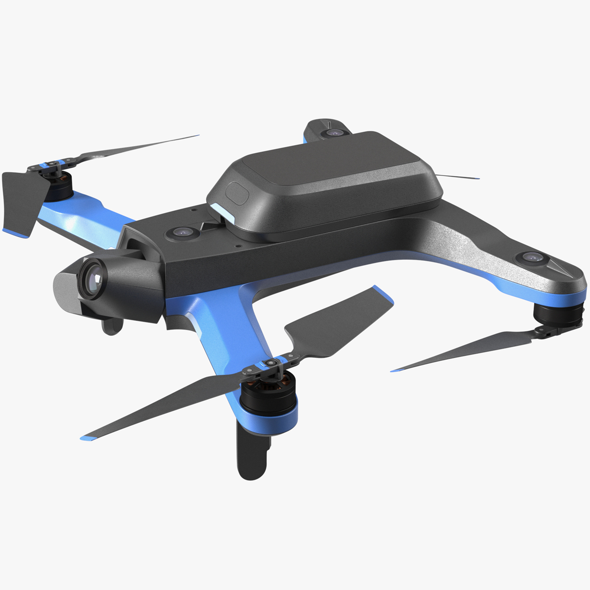 3D Autonomous Drone Skydio 2 Plus Off State Rigged for Maya