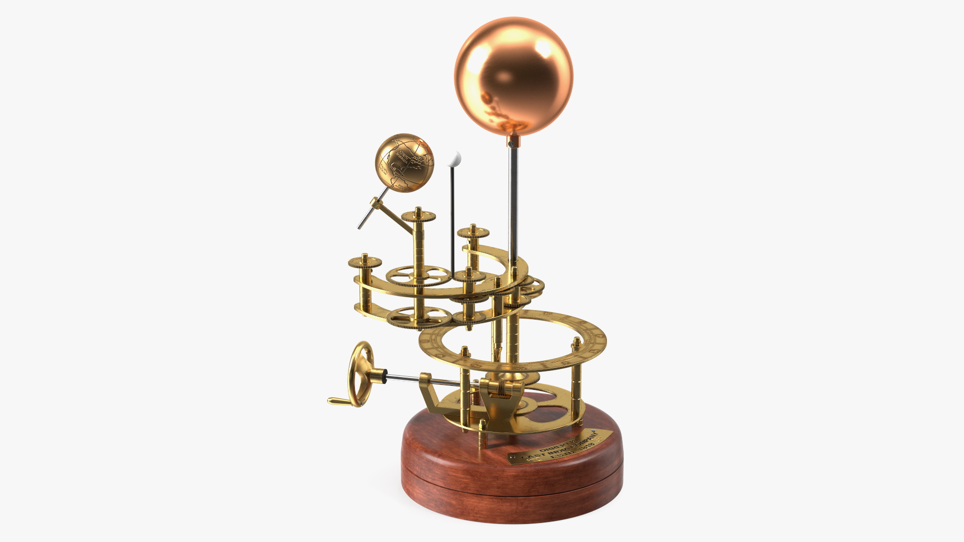 3D model Antique Brass Orrery Solar System Rigged