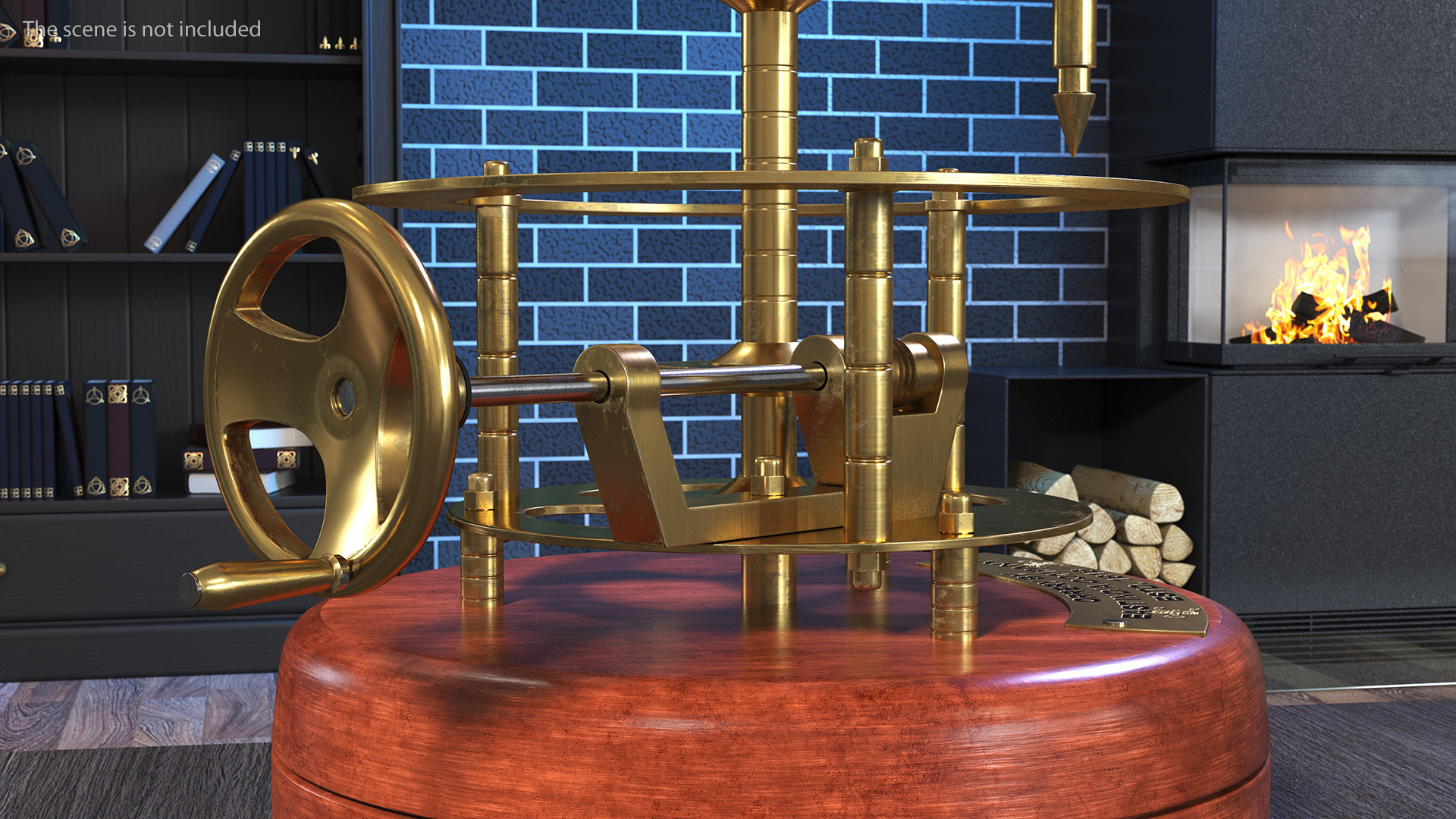 3D model Antique Brass Orrery Solar System Rigged