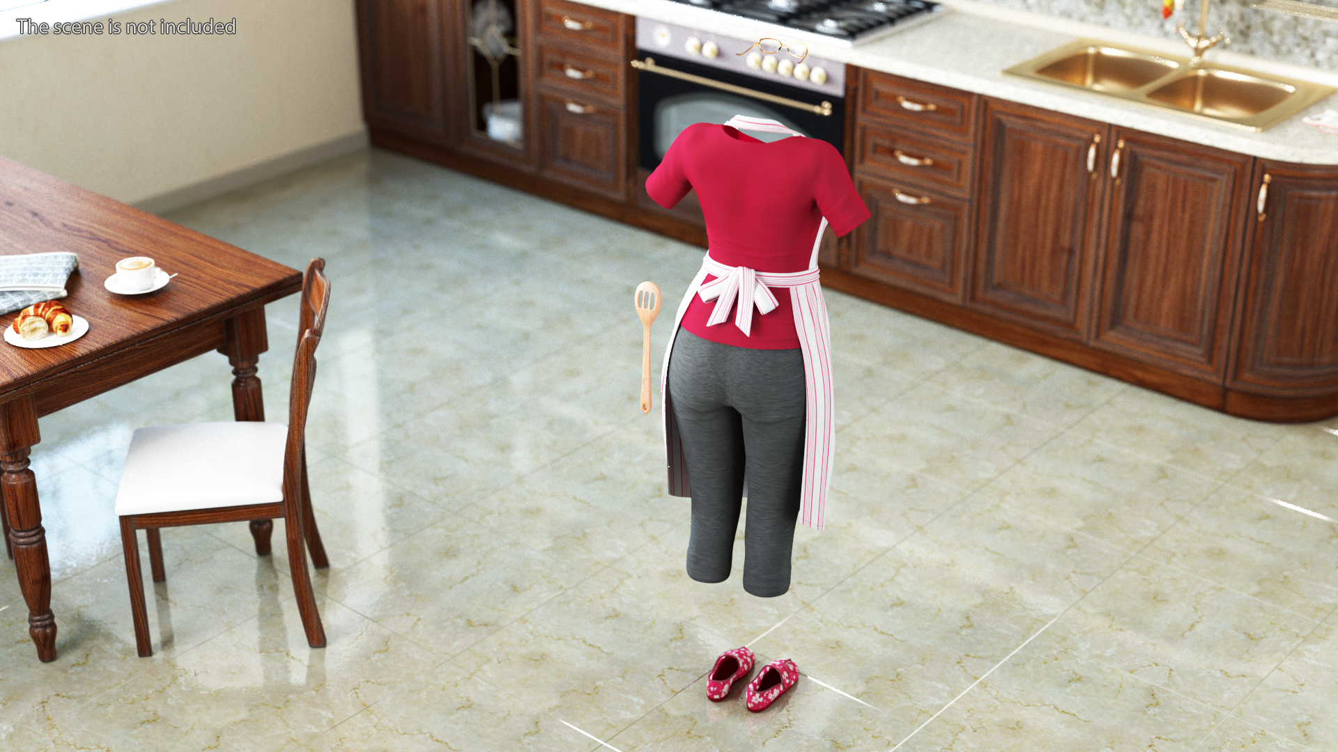 3D model Clothes Set Kitchen Style