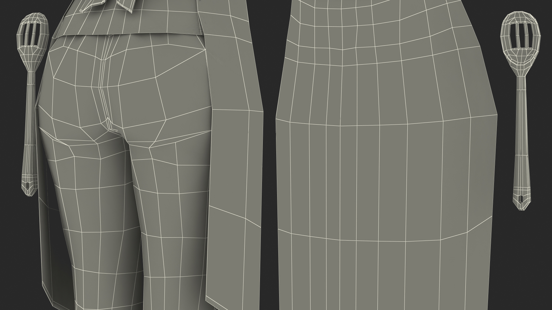 3D model Clothes Set Kitchen Style