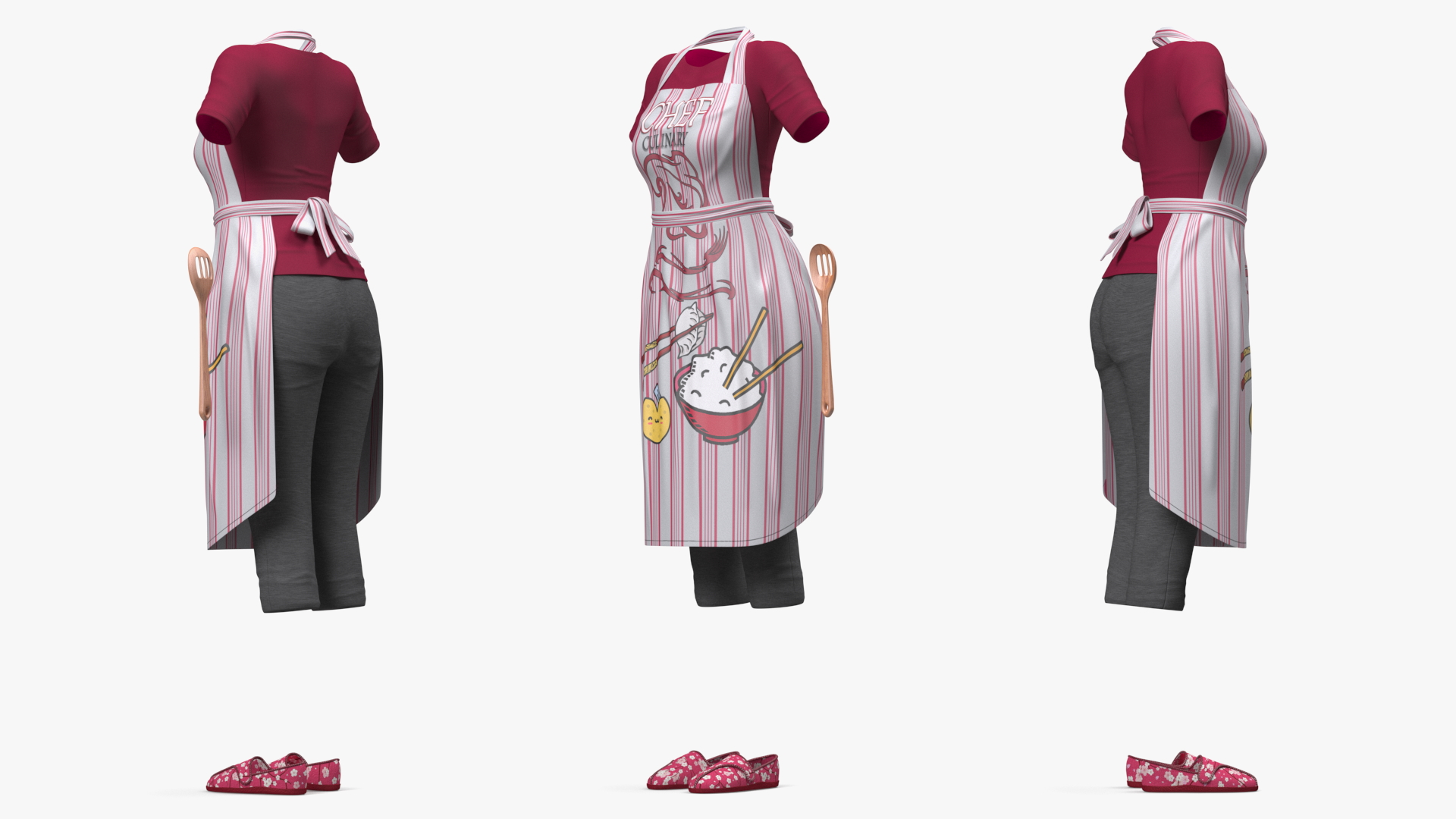 3D model Clothes Set Kitchen Style