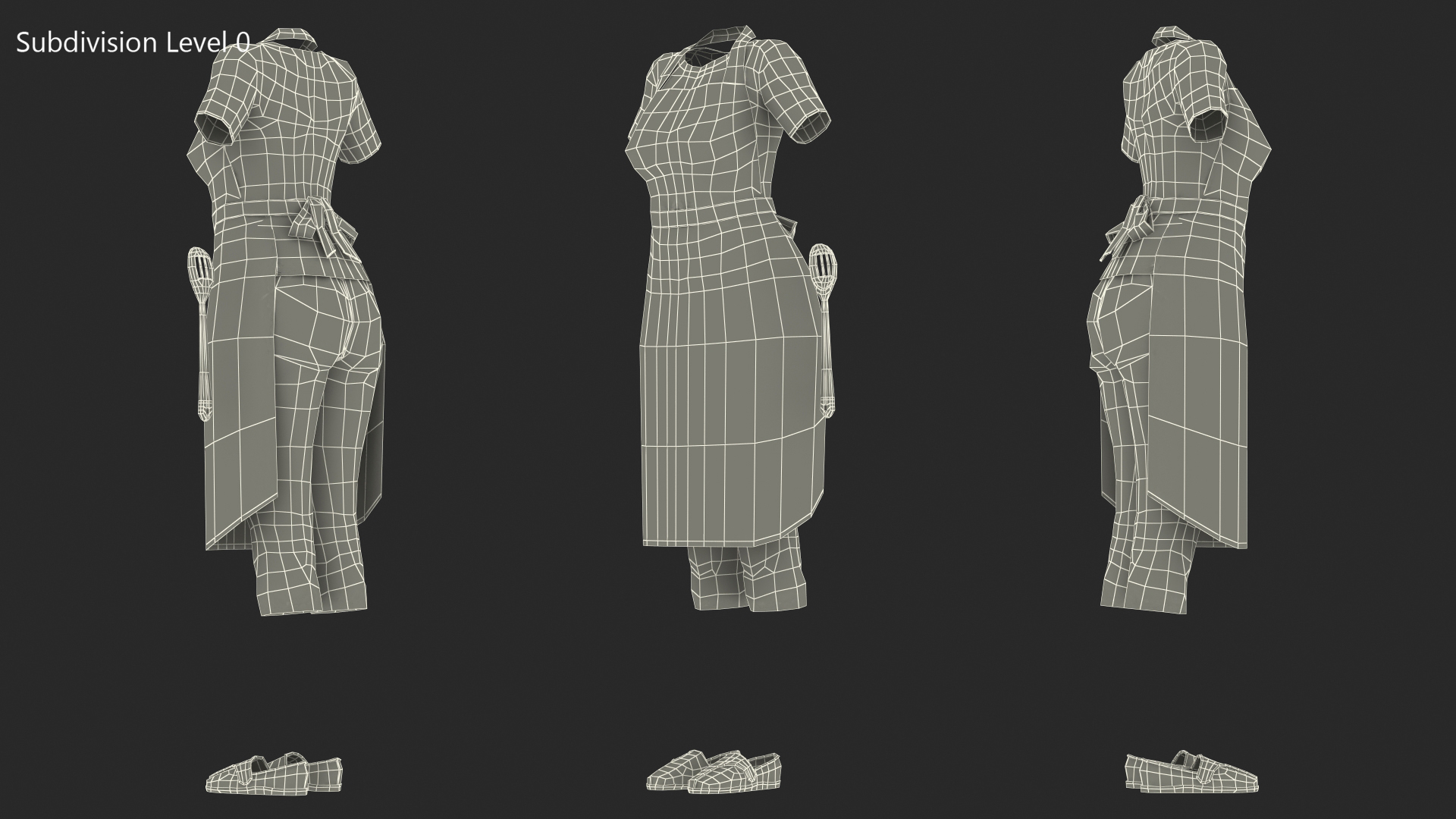 3D model Clothes Set Kitchen Style