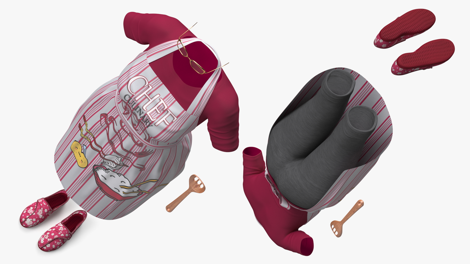 3D model Clothes Set Kitchen Style