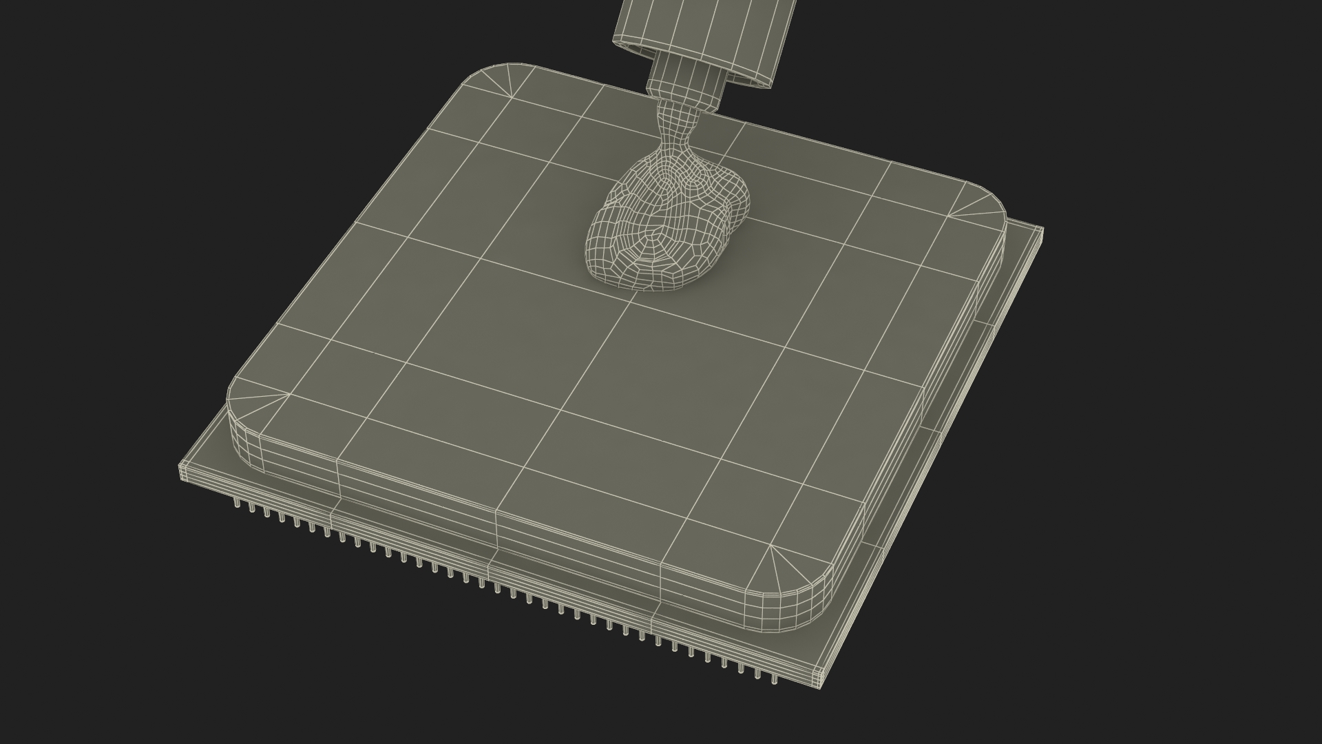 3D Thermal Paste Syringe on CPU model