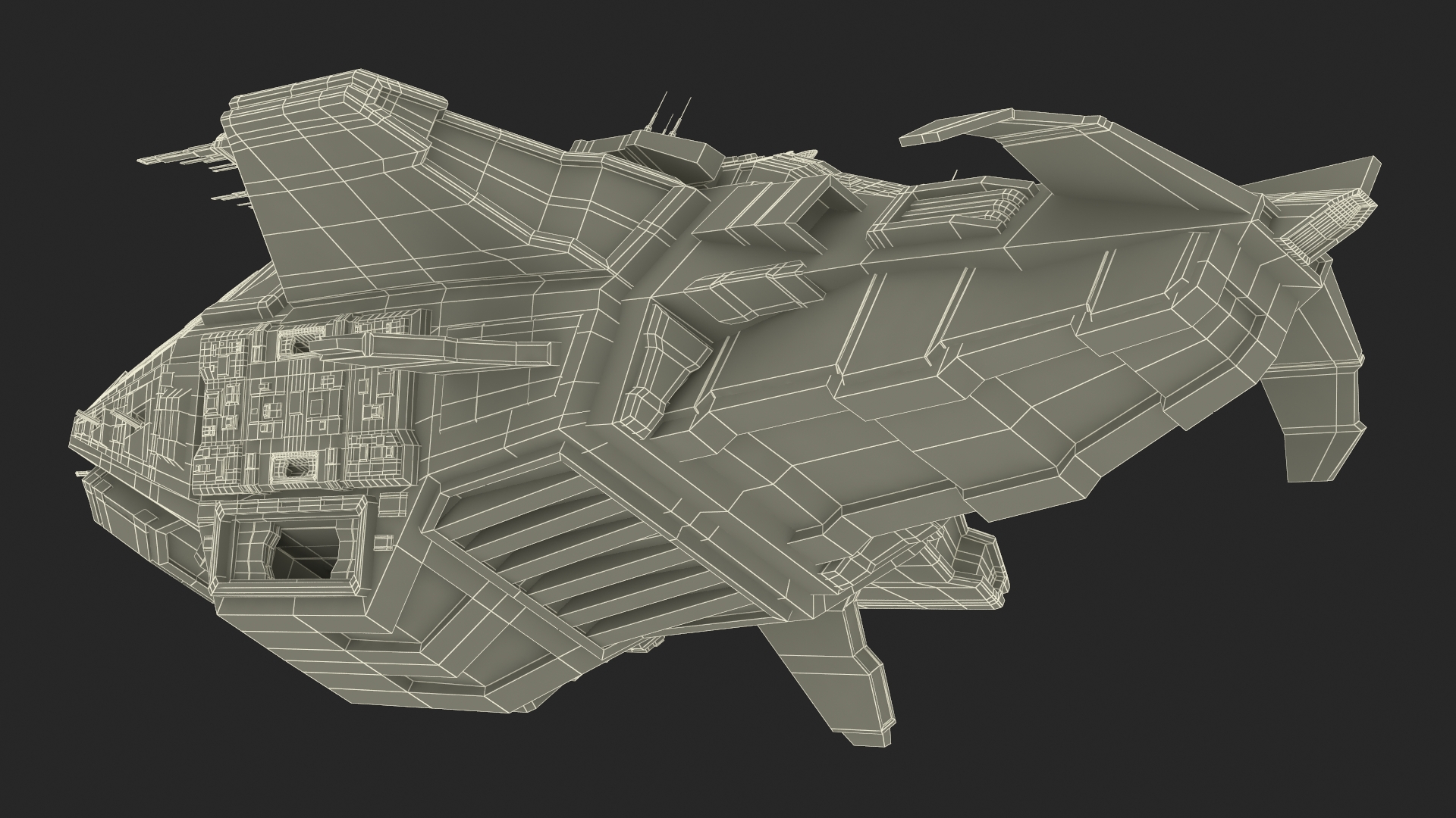 3D Futuristic Scifi Spaceship